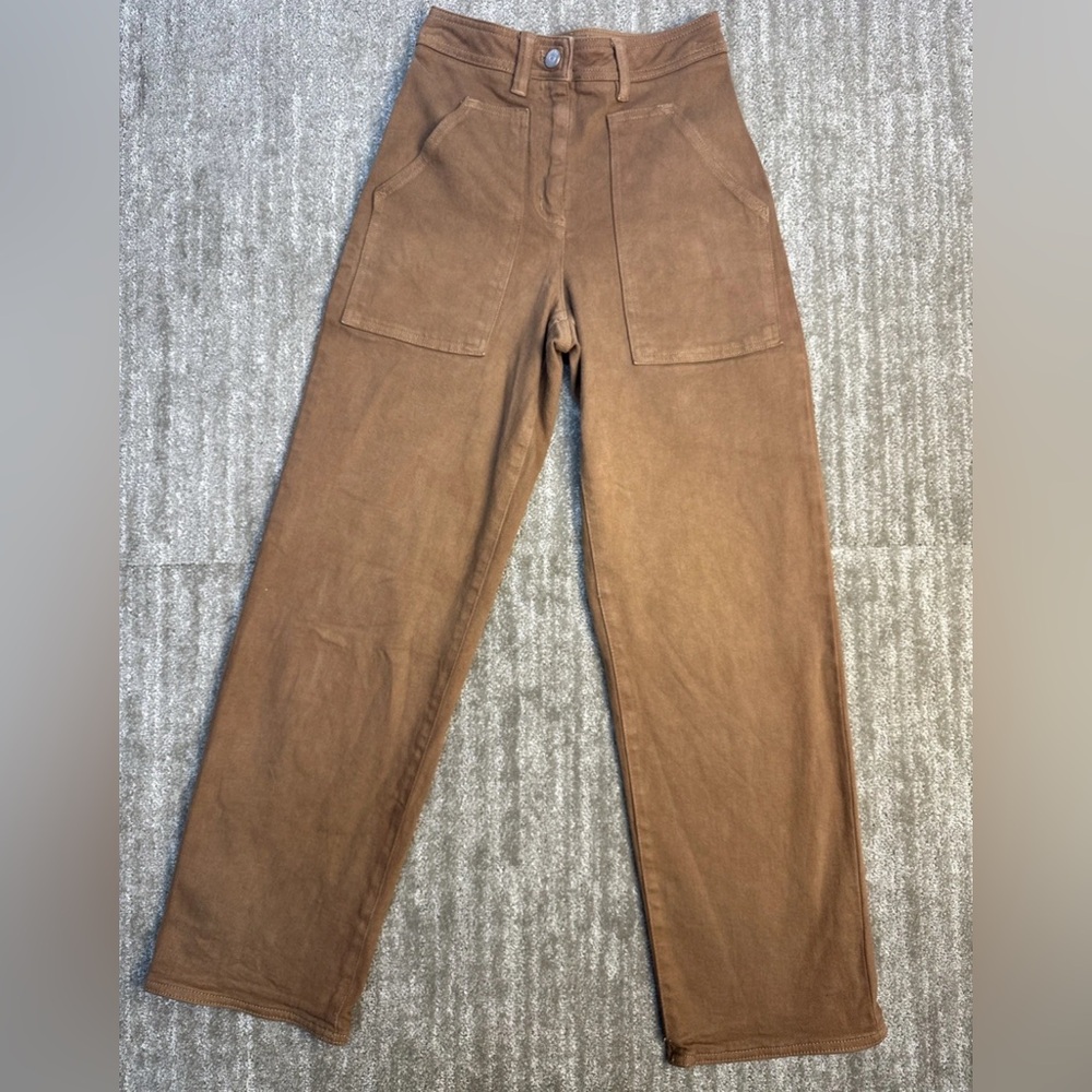 Aritzia Wilfred Free Riley Carpenter Pants‎ Gold/Brown Size 00 (2.2)